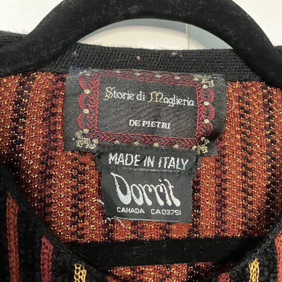 Vintage Storie di Maglieria De Pietri Dorrit Cardigan Womens Knit Boho Romantic - Picture 3 of 13